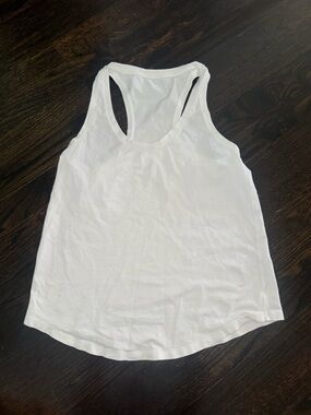 Lulu White Racerback Tank Top